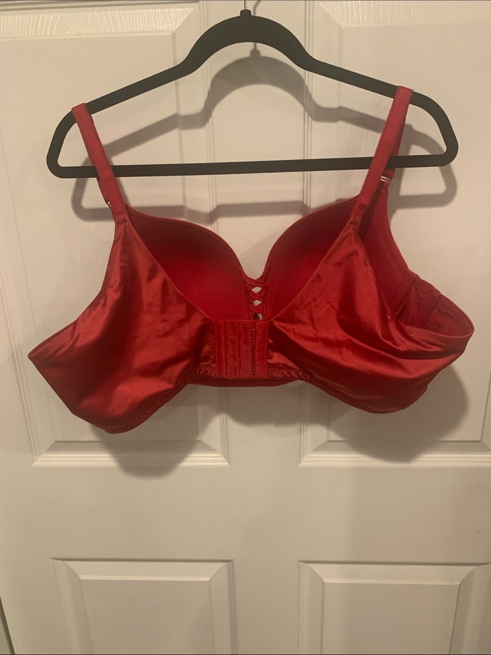 44B Torrid Curve Bra with Lace-Up Front in Red - Picture 2 of 4
